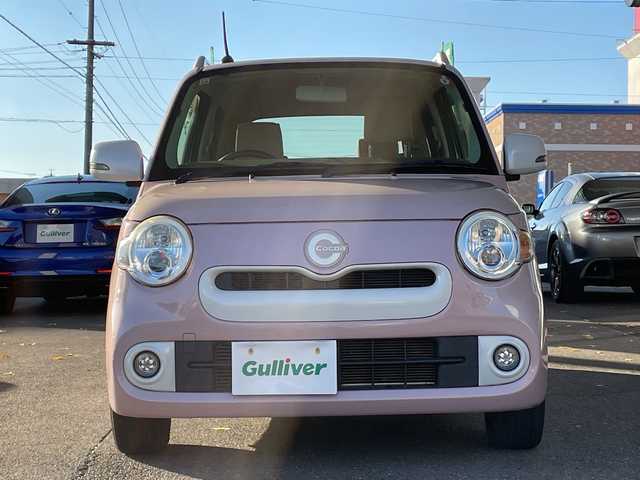 ダイハツ ミラ ココア プラスX 岐阜県 2014(平26)年 7.2万km ムースピンクパール /社外SDナビ/(FM/AM/フルセグTV/BT/USB/CD/DVD)/(LEDヘッドライト)/(セキュリティアラーム)/(純正フロアマット)/(ドアバイザー)/(ヘッドライトレベライザー)/(パワーウィンドウスイッチ)/(電動格納ミラー)/(オートエアコン)/(スマートキー)