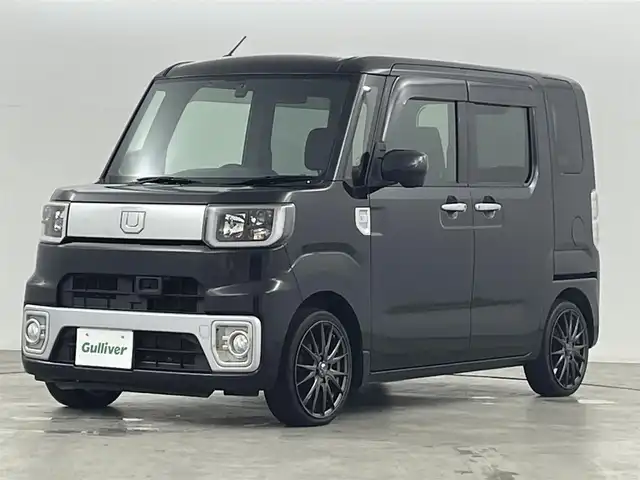 ダイハツ ウェイク L ファインセレクション SA 福島県 2016(平28)年 5.4万km ブラックマイカメタリック 衝突被害軽減システム　/バックカメラ　/純正ナビ/【AM/FM/DVD/CD/Bluetooth/フルセグ】　/型番:NSZN-X66D-W1/ＥＴＣ　/プッシュスタート　/・スマートキー　/・スペアキー　/ＬＥＤライト　/・オートライト　/ドライブレコーダー　/片側パワースライドドア　/・ステアリングスイッチ/アイドリングストップ/。横滑り防止装置/純正フロアマット
