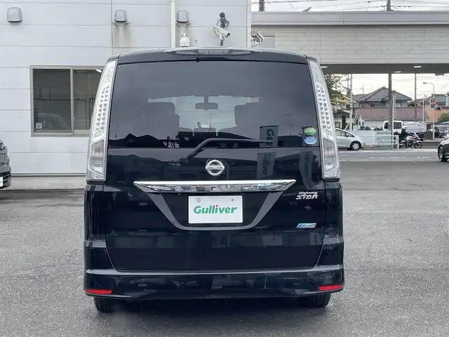 日産 セレナ ハイウェイS G Sハイブリッド 東京都 2013(平25)年 7.3万km スーパーブラック 7インチ純正ナビ/（CD/DVD/フルセグ）/Bluetooth/クルーズコントロール/プッシュスタート/オートライト/シフトロック機能/ETC/純正フロアマット/ドアバイザー/片側パワースライドドア/バックカメラ/社外スタットレスタイヤAR15インチ/盗難防止機能/スペアキー1本/スマートキー/保証書/取扱説明書