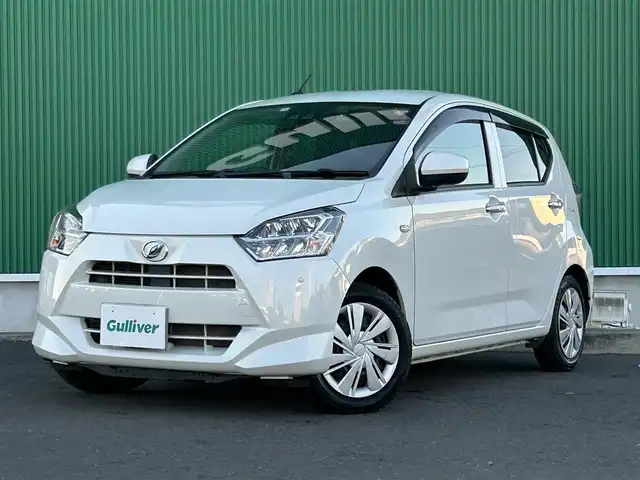 ダイハツ ミラ イース X SAⅢ 宮城県 2018(平30)年 4万km パールホワイトⅢ スマートアシストIII/純正SDナビ/【CD・DVD・SD・BT・フルセグTV】/バックカメラ/純正ドライブレコーダー/レーンキープアラート/衝突軽減ブレーキ/オートハイビーム/アイドリングストップ/ヘッドライトレベライザー/LEDヘッドライト/コーナーセンサー/フロアマット/ドアバイザー/電動格納ミラー/キーレス