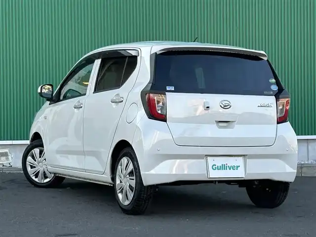 ダイハツ ミラ イース X SAⅢ 宮城県 2018(平30)年 4万km パールホワイトⅢ スマートアシストIII/純正SDナビ/【CD・DVD・SD・BT・フルセグTV】/バックカメラ/純正ドライブレコーダー/レーンキープアラート/衝突軽減ブレーキ/オートハイビーム/アイドリングストップ/ヘッドライトレベライザー/LEDヘッドライト/コーナーセンサー/フロアマット/ドアバイザー/電動格納ミラー/キーレス