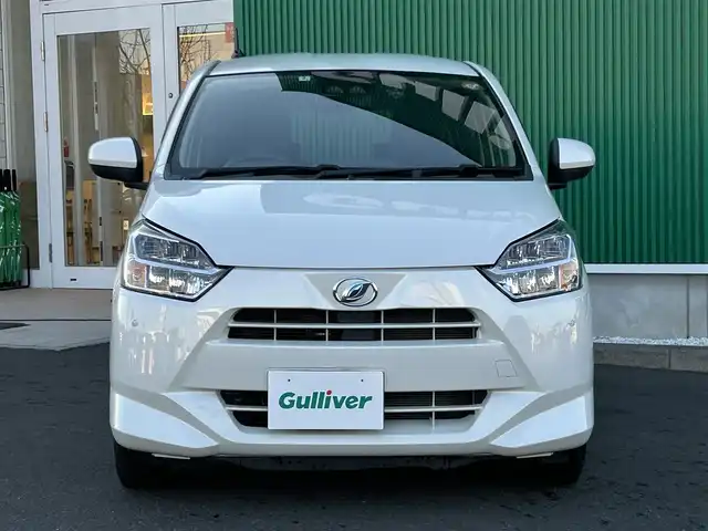 ダイハツ ミラ イース X SAⅢ 宮城県 2018(平30)年 4万km パールホワイトⅢ スマートアシストIII/純正SDナビ/【CD・DVD・SD・BT・フルセグTV】/バックカメラ/純正ドライブレコーダー/レーンキープアラート/衝突軽減ブレーキ/オートハイビーム/アイドリングストップ/ヘッドライトレベライザー/LEDヘッドライト/コーナーセンサー/フロアマット/ドアバイザー/電動格納ミラー/キーレス