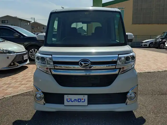 ダイハツ タント カスタム RS SA 新潟県 2014(平26)年 9.4万km パールホワイトⅢ (株)IDOMが運営する【じしゃロン新潟店】の自社ローン専用車両になります。/こちらは現金またはオートローンご利用時の価格です。自社ローンご希望の方は別途その旨お申付け下さい/社外HDDナビ/FM/AM/CD/DVD/フルセグTV視聴可能/Bluetooth接続可能/バックカメラ/ETC/両側パワースライドドア/プッシュスタート/革巻きステアリング/ダイハツ純正後席用モニター/横滑り防止装置/衝突被害軽減システム/フォグランプ/純正フロアマット/電動格納ウィンカーミラー/取扱説明書/保証書/スマートキー