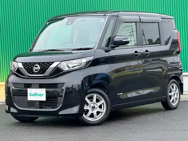 日産 ルークス X 宮城県 2021(令3)年 4万km ブラック KENWOOD SDナビ/・フルセグTV/・CD/DVD/SD/HDMI/バックモニター/アラウンドビューモニター/ドライブレコーダー(VREC-DZ600)/セーフティーシールド/・踏み間違い衝突防止アシスト/・インテリジェントエマージェンシーブレーキ/・車線逸脱防止支援システム（インテリジェントLI）/・車線逸脱警報（LDW）/・前方衝突警報（インテリジェントFCW）/・ふらつき警報（インテリジェントDA）/・標識検知機能/ＥＴＣ/片側パワースライドドア/ステアリングスイッチ/プッシュスタートエンジン/スマートキー2本/フロアマット/ドアバイザー/サマータイヤ有/保証書