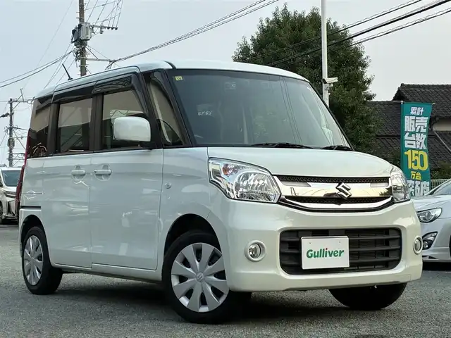 スズキ スペーシア G リミテッド 熊本県 2016(平28)年 9.9万km クリスタルホワイトP 社外ナビ（CN-R330WD）/【フルセグTV/Bluetooth再生/CD/DVD】/バックカメラ/レーダーブレーキサポート/車線逸脱警報システム/片側パワースライドドア/シートヒーター/アイドリングストップ/ETC/ドライブレコーダー（前後）/社外LEDライト/フォグライト/保証書/取扱説明書