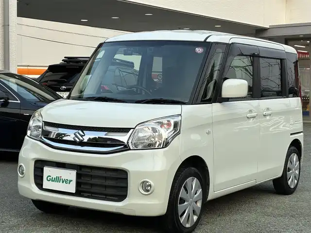 スズキ スペーシア G リミテッド 熊本県 2016(平28)年 9.9万km クリスタルホワイトP 社外ナビ（CN-R330WD）/【フルセグTV/Bluetooth再生/CD/DVD】/バックカメラ/レーダーブレーキサポート/車線逸脱警報システム/片側パワースライドドア/シートヒーター/アイドリングストップ/ETC/ドライブレコーダー（前後）/社外LEDライト/フォグライト/保証書/取扱説明書