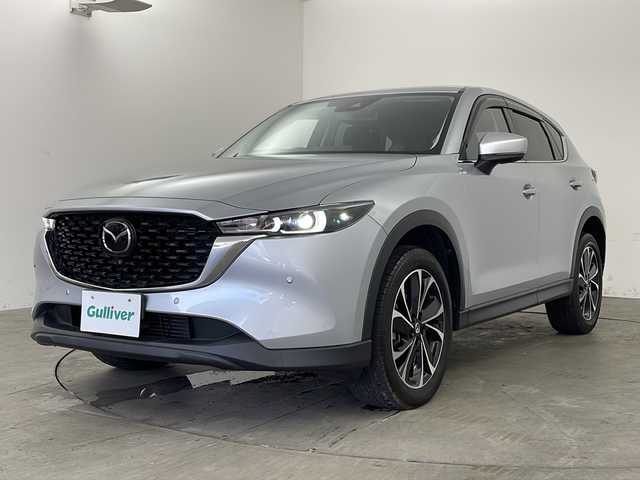 マツダ ＣＸ－５ XD プロアクティブ 兵庫県 2022(令4)年 2.5万km ソニックシルバーM ・純正ナビ/TV/Bluetooth/USB/スマートフォン連携/・全方位カメラ/・i-ACTIVSENSE（アイアクティブセンス）/・TCS（トラクションコントロールシステム）/・SBS（スマートブレーキサポート）/・SCBS（スマートシティブレーキサポート）/・HUD（ヘッドアップディスプレイ）/・BSM（ブラインドスポットモニター）/・i-stop/・ドライバーアテンションアラート/・レーダークルーズコントロール/・レーンキープアシストシステム/・コーナーセンサー/・パワーバックドア/・パワーシート（運転席）/・前席シートヒーター/・ステアリングヒーター/・パドルシフト/・純正19インチアルミホイール/・アダプティブLEDヘッドライト/・LEDライト/・ETC/・スマートキー