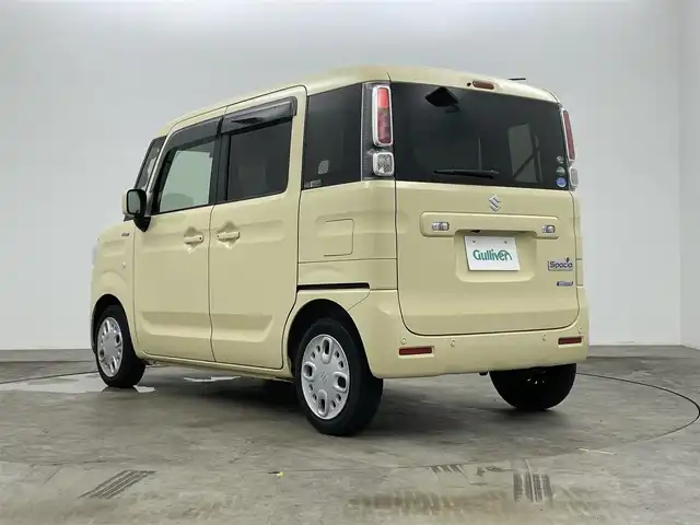 スズキ スペーシア HYBRID X 岡山県 2019(平31)年 4万km シフォンアイボリーM KENWOOD７インチナビ/【CD/DVD/BT/USB/iPod/フルセグTV】/型番：KXM-E503W/バックカメラ/ETC/両側パワースライドドア/アイドリングストップ/後席サンシェイド/チルトステアリング/横滑り防止機能/ISOFIX/リアサーキュレーター/プッシュスタート/スマートキー×２/取扱説明書/ナビ取扱説明書