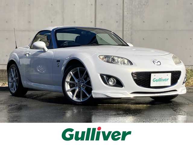 マツダ ロードスター 20周年記念車 静岡県 2009(平21)年 5.6万km クリスタルホワイトパールマイカ 社外メモリーナビ(AVIC-RZ300)/　AM FM CD DVD USB/フルセグTV/ETC/革巻きステアリング/ステアリングスイッチ/HIDオートヘッドランプ/純正17インチアルミホイール/スマートキー2本/フロントフォグランプ/パドルシフト/特別仕様車/RECARO社製特別仕様バケットハーフレザーシート/シートヒーター(全席)