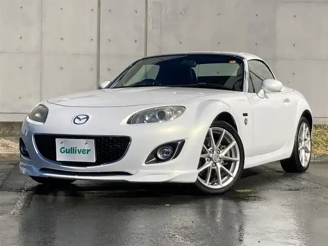 マツダ ロードスター 20周年記念車 静岡県 2009(平21)年 5.6万km クリスタルホワイトパールマイカ 社外メモリーナビ(AVIC-RZ300)/　AM FM CD DVD USB/フルセグTV/ETC/革巻きステアリング/ステアリングスイッチ/HIDオートヘッドランプ/純正17インチアルミホイール/スマートキー2本/フロントフォグランプ/パドルシフト/特別仕様車/RECARO社製特別仕様バケットハーフレザーシート/シートヒーター(全席)