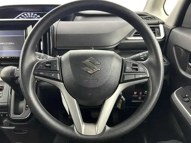 スズキ ソリオ HV MX 千葉県 2021(令3)年 0.9万km ピュアホワイトP 禁煙車/社外ナビ/・CN-RZ865/・CD/DVD/BT/フルセグ/左側パワースライドドア/デュアルカメラブレーキサポート/コーナーセンサー/前席シートヒーター/レーダークルーズコントロール/車線逸脱警報/ETC/純正15インチアルミホイール/スマートキー/スペアキー/横滑り防止装置/サイド＆カーテンエアバッグ