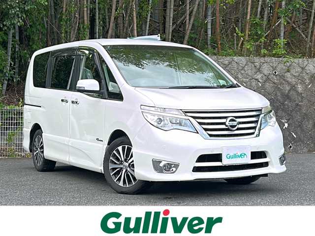 日産 セレナ HWS S HV Vセレ +SeftyⅡ 京都府 2015(平27)年 5.8万km ブリリアントホワイトパール ワンオーナー/KENWOODナビ/・フルセグTV/CD/DVD/AM/FM/アラウンドビューモニター/バックカメラ/両側パワースライドドア/プリクラッシュセーフティ/レーンアシスト/アイドリングストップ/横滑り防止装置/コーナーセンサー/ステアリングスイッチ/ビルトインETC/電格ウインカーミラー/オートライト/プッシュスタート/純正フロアマット/純正ドアバイザー/保証書/取説