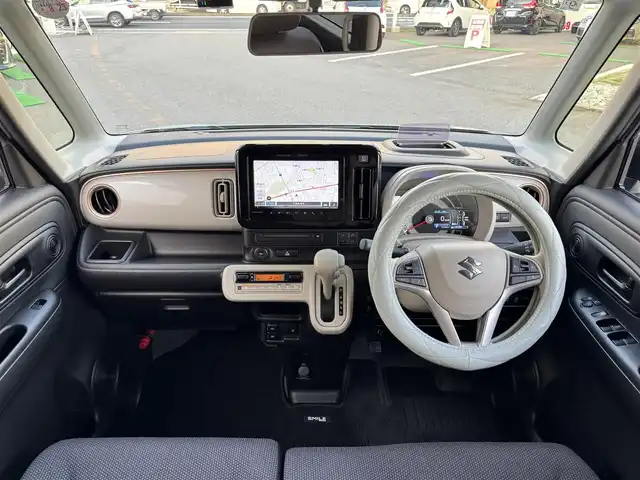 スズキ ワゴンＲ スマイル HYBRID S 千葉県 2021(令3)年 2.7万km オフブルーM スズキセーフティーサポート/衝突軽減ブレーキ/レーダークルーズコントロール/レーンキープアシスト/誤発進抑制システム/純正9インチナビ/フルセグTV/Bluetooth/CarPlay/全方位カメラ/両側電動スライドドア/コーナーセンサー/D/N席シートヒーター /前後ドライブレコーダー/ヘッドアップディスプレイ/保証書・取説/スペアキー