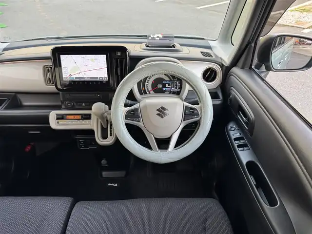 スズキ ワゴンＲ スマイル HYBRID S 千葉県 2021(令3)年 2.7万km オフブルーM スズキセーフティーサポート/衝突軽減ブレーキ/レーダークルーズコントロール/レーンキープアシスト/誤発進抑制システム/純正9インチナビ/フルセグTV/Bluetooth/CarPlay/全方位カメラ/両側電動スライドドア/コーナーセンサー/D/N席シートヒーター /前後ドライブレコーダー/ヘッドアップディスプレイ/保証書・取説/スペアキー