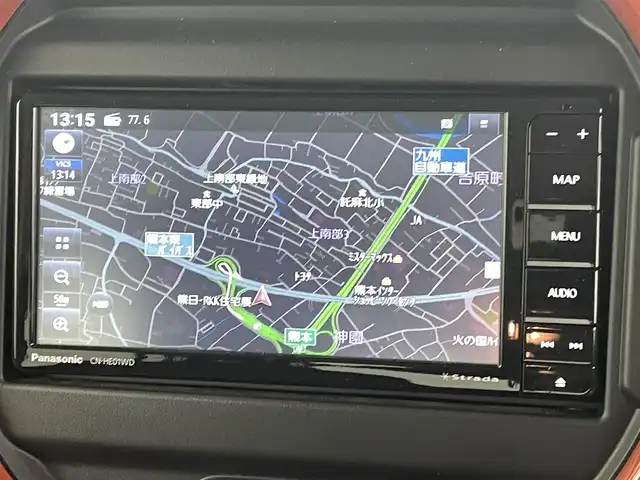 スズキ ハスラー HYBRID X 熊本県 2023(令5)年 2万km バーミリオンオレンジ/ガンメタリック2トーン 禁煙車　/純正OPタフスタイルデカールセット/純正OPインパネガーニッシュセット/純正OPドアトリムガーニッシュ/社外ナビ（ＣＤ・ＤＶＤ・フルセグ・ＢＴ・ＳＤ・ＵＳＢ）/バックカメラ　/純正前後ドライブレコーダー　/ビルトインＥＴＣ　/後ろのみクリアランスソナー　/前席シートヒーター　/スズキセーフティサポート/・デュアルセンサーブレーキサポート/・誤発進制御機能/・後退時ブレーキサポート/・後側誤発進抑制/・車線逸脱抑制機能/・車線逸脱警報機能/・ふらつき警報機能/・先行車発進お知らせ機能/・標識認識システム/・レーダークルーズコントロール　/横滑り防止/アイドリングストップ/純正フロアマット/純正１５インチAW/オートライト/LEDヘッドライト/フォグランプ/スマートキー/プッシュスタート/取扱説明書