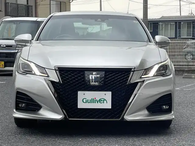 トヨタ クラウン ハイブリッド アスリートSJ-フロンティアLTD 茨城県 2018(平30)年 8.9万km プレシャスシルバー 純正ナビ(AM/FM/BT/フルセグ/USB)/レーダークルーズコントロール/プリクラッシュセーフティ/前後ドライブレコーダー(TZ-DR212/車線逸脱警報機能/レーンディパーチャーアラート/クリアランスソナー/横滑り防止機能/走行モード変更機能/シートヒーター/ステアリングヒーター/オートライト/オートハイビーム/リアサンシェード/LEDヘッドライト/ビルトインETC/純正フロアマット/アルミペダル/コーナーセンサー/バニティランプ/電動格納ミラー