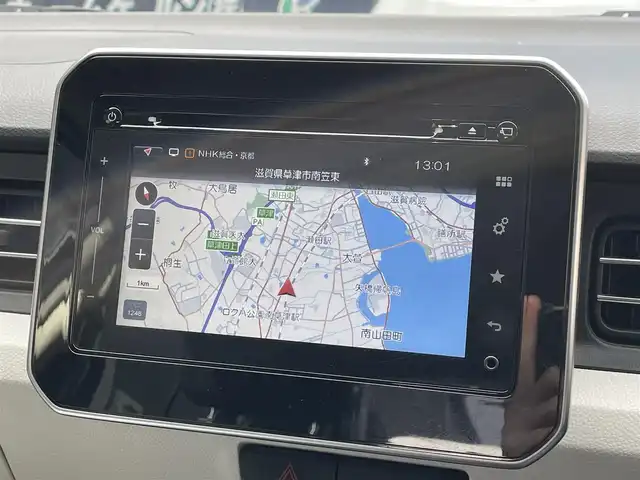 スズキ イグニス ハイブリッド MZ 滋賀県 2017(平29)年 4万km ネオンブルーM 純正メモリナビ/CD/DVD/AUX/Bluetooth/フルセグTV/全方位カメラ/フロント/サイド/バックカメラ/運転席シートヒーター/クルーズコントロール/純正１６インチアルミホイール/パドルシフト/LEDヘッドライト/プッシュスタート/スマートキー×２/ビルトインETC