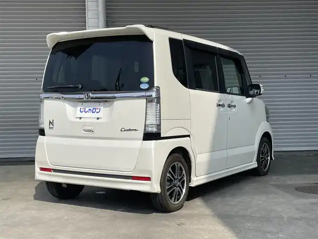 ホンダ Ｎ ＢＯＸ カスタム G SSパッケージ 茨城県 2014(平26)年 7.5万km プレミアムホワイトパール (株)IDOMが運営する【じしゃロン水戸店】の自社ローン専用車両になりますこちらは現金またはオートローンご利用時の価格です。自社ローンご希望の方は別途その旨お申付け下さい/純正7インチナビ/-ワンセグTV CD DVD SD BT-/バックカメラ/両側パワースライドドア/ステアリングスイッチ/プッシュスタート＆スマートキ