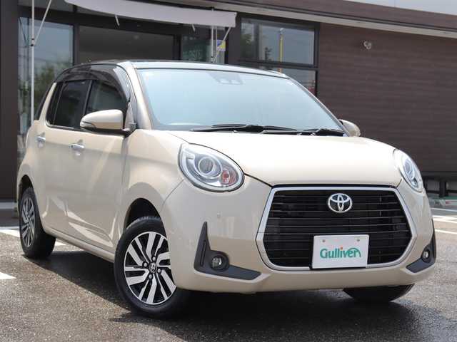 トヨタ パッソ モーダ　Gパッケージ 福島県 2019(平31)年 8.3万km ブラックマイカメタリック/パウダリーベージュメタリック 2トーン  ワ ン オ ー ナ ー/ 4  W  D/ 衝 突 被 害 軽 減/ 社 外 S D ナ ビ + フ ル セ グ T V/ フ ロ ン ト ガ ラ ス 熱 線/ ア イ ド リ ン グ ス ト ッ プ/ 横 滑 り 防 止/ 純 正 L E D ヘ ッ ド ラ イ ト/ フ ォ グ ラ ン プ/ 電 動 格 納 ミ ラ ー/ プ ッ シ ュ ス タ ー ト/ フ ロ ン ト リ ア コ ー ナ ー セ ン サ ー/ 運 転 席 シ ー ト ヒ ー タ ー/ 純 正 ド ア バ イ ザ ー/ 純 正 フ ロ ア マ ッ ト/ 純 正 １ ４ イ ン チ ア ル ミ ホ イ ー ル/ イ ン テ リ キ ー/ 新 車 保 証 書/ 取 扱 説 明 書