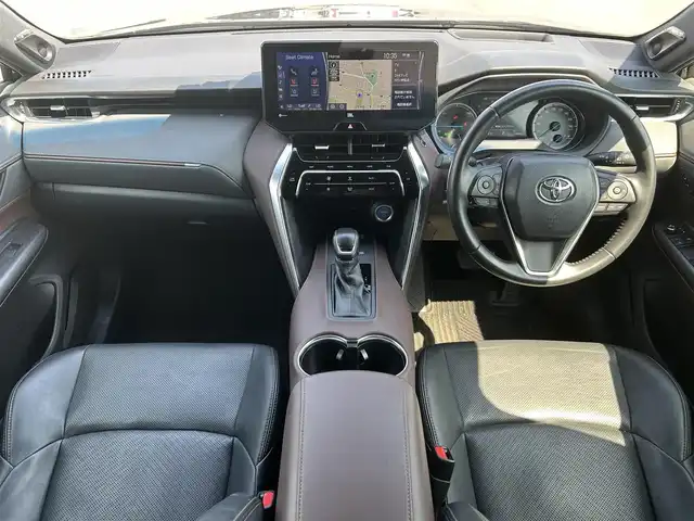 トヨタ ハリアー ハイブリッド Z レザーパッケージ 岡山県 2020(令2)年 6万km プレシャスブラックパール 登録時走行距離59888km/純正12.3インチナビ/フルセグTV(AM.FM.TV.BT)/JBLプレミアムサウンド/全方位カメラ/ETC2.0/ブラインドスポットモニター/ドライブレコーダー/デジタルインナーミラー/黒本革シート/ベンチレーション/シートヒーター/エアシート/ステアリングヒーター/クリアランスソナー/衝突軽減ブレーキ/レーダークルーズコントロール/レーンキープアシスト/オートマチックハイビーム/アイドリングストップ/電動リアゲート
