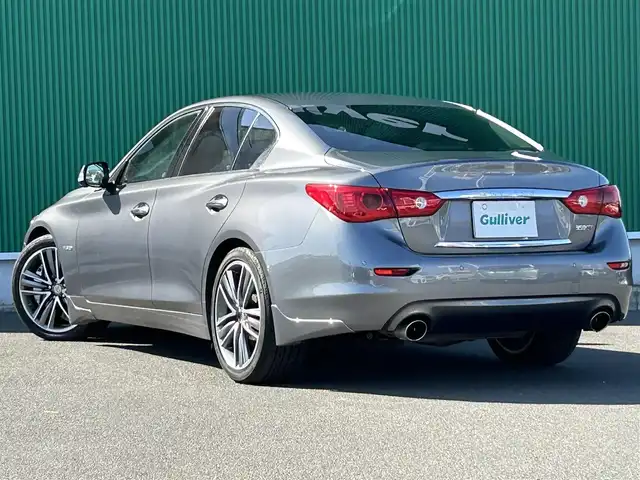 日産 スカイライン ハイブリッド 350GT Type SP 宮城県 2014(平26)年 6.7万km ダークメタルグレー 全方位運転支援システム/・車線逸脱防止支援システム/車線逸脱警報/・後側方衝突防止支援システム/後側方車両検知警報/・後退時衝突防止支援システム/・前方衝突予測警報/・エマージェンシーブレーキ/・インテリジェントクルーズコントロール/・インテリジェントペダル/・アラウンドビューモニター/・コーナーセンサー/ダイレクトアクティブステアリング/アクティブレーンコントロール/純正ナビ地図SD未到着・要確認/(フルセグTV/CD/DVD/BT/USB/AUX)/本革シート/パワーシート(D＋N席)/シートヒーター(D＋N席)/オートエアコン/MTモード付AT/ドライブセレクト/革巻きステアリング/ステアリングスイッチ/パドルシフト/ふらつき防止/オートライト/プッシュスタート＆スマートキー/ウインカー付き電動格納ミラー/純正フロアマット/LEDヘッドライト/フォグランプ/純正19インチAW