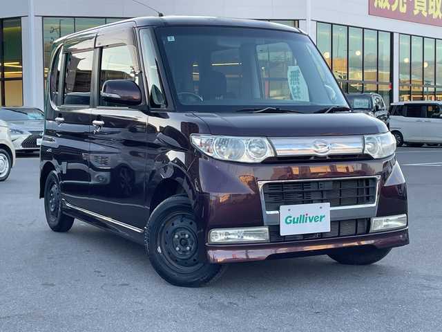 ダイハツ タント カスタム X リミテッド 長野県 2010(平22)年 6.4万km ミスティックレッドクリスタルメタリック 禁煙車/社外ナビ【HDV-909DT】/（CD/DVD/フルセグTV/BT）/ETC/片側パワースライドドア/ドライブレコーダー/ベンチシート/革巻きステアリング/スマートキー/電動格納ミラー