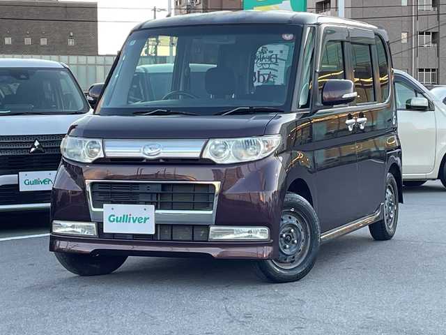 ダイハツ タント カスタム X リミテッド 長野県 2010(平22)年 6.4万km ミスティックレッドクリスタルメタリック 禁煙車/社外ナビ【HDV-909DT】/（CD/DVD/フルセグTV/BT）/ETC/片側パワースライドドア/ドライブレコーダー/ベンチシート/革巻きステアリング/スマートキー/電動格納ミラー