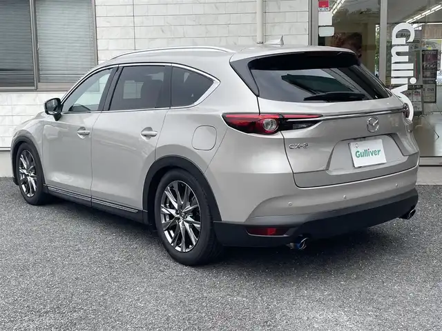 マツダ ＣＸ－８ 25S Lパッケージ 埼玉県 2022(令4)年 1.1万km プラチナクォーツメタリック ETC/サンルーフ/ブラックレザーシート/BOSEサウンドシステム/コーナーセンサー　/車高調(TEIN)(純正サスペンションあり)/ルーフレール　/純正ナビ(フルセグ/AM/FM/USB/BT)　/パワーシート(D/N)/シートヒーター/エアシート　/ステアリングヒーター　/クルコン(追)　/レーンキープアシスト/アイドリングストップ/LEDライト/純正フロアマット/サンシェード/パワーバックドア/三列シート/ISOFIX/電格ミラー/イモビライザー/TCS/AEB/360°カメラ/パドルシフト