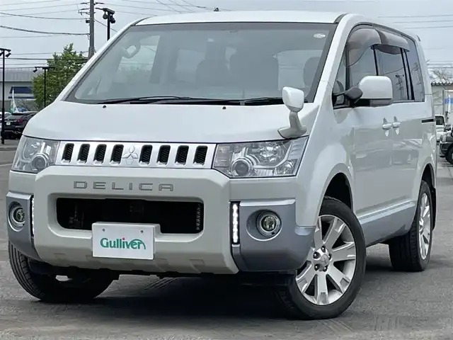 三菱 デリカＤ：５ G－Power package 道央・札幌 2014(平26)年 11.2万km ウォームホワイトP/クールシルバー ４WD/社外メモリーナビ/CD/DVD/BT/フルセグ/横滑り防止装置/アダプティブクルーズコントロール/バックカメラ/ビルトインETC/社外全方位ドライブレコーダー/デフロック切替/両側パワースライドドア/D席パワーシート/前席シートヒーター/革巻きステアリング/ステアリングリモコン/パドルシフト/キーレスエントリー/スマートキー/HIDヘッドライト/オートライト/フォグランプ/電動格納ミラー/ウィンカーミラー/社外フロアマット/ドアバイザー/スペアキー/社外エンジンスターター