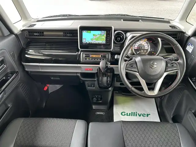 スズキ スペーシア カスタム HYBRID XS ターボ 和歌山県 2020(令2)年 3.2万km スチールシルバーメタリック/ブルーイッシュブラックパール 社外ナビ（Panasonic CN-RZ７５３W）/＜フルセグTV/DVD/CD/Bluetooth/SD/FM・AM/AUX＞/全方位カメラ/ETC/両側パワースライドドア/クルーズコントロール/運転席シートヒーター/純正フロアマット/純正ドアバイザー/取扱説明書/保証書