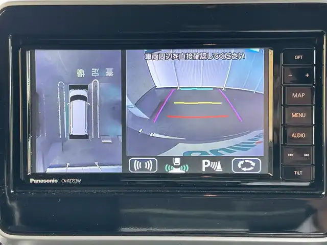 スズキ スペーシア カスタム HYBRID XS ターボ 和歌山県 2020(令2)年 3.2万km スチールシルバーメタリック/ブルーイッシュブラックパール 社外ナビ（Panasonic CN-RZ７５３W）/＜フルセグTV/DVD/CD/Bluetooth/SD/FM・AM/AUX＞/全方位カメラ/ETC/両側パワースライドドア/クルーズコントロール/運転席シートヒーター/純正フロアマット/純正ドアバイザー/取扱説明書/保証書