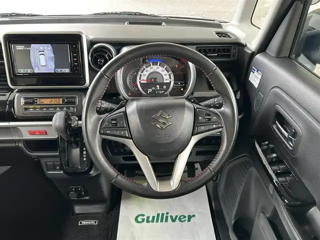 スズキ スペーシア カスタム HYBRID XS ターボ 和歌山県 2020(令2)年 3.2万km スチールシルバーメタリック/ブルーイッシュブラックパール 社外ナビ（Panasonic CN-RZ７５３W）/＜フルセグTV/DVD/CD/Bluetooth/SD/FM・AM/AUX＞/全方位カメラ/ETC/両側パワースライドドア/クルーズコントロール/運転席シートヒーター/純正フロアマット/純正ドアバイザー/取扱説明書/保証書