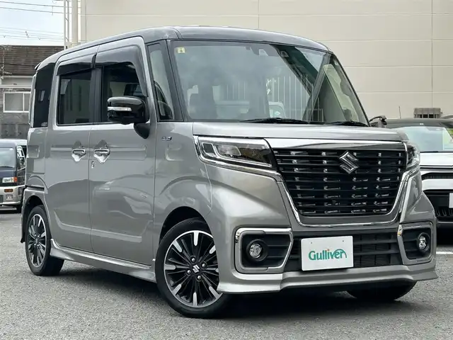 スズキ スペーシア カスタム HYBRID XS ターボ 和歌山県 2020(令2)年 3.2万km スチールシルバーメタリック/ブルーイッシュブラックパール 社外ナビ（Panasonic CN-RZ７５３W）/＜フルセグTV/DVD/CD/Bluetooth/SD/FM・AM/AUX＞/全方位カメラ/ETC/両側パワースライドドア/クルーズコントロール/運転席シートヒーター/純正フロアマット/純正ドアバイザー/取扱説明書/保証書