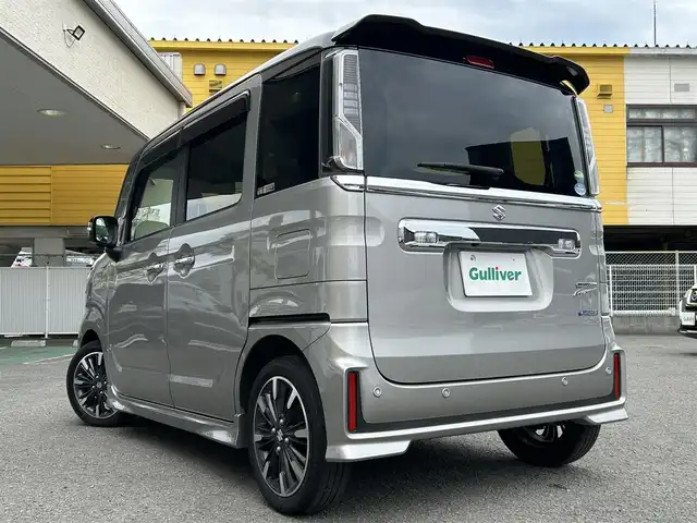 スズキ スペーシア カスタム HYBRID XS ターボ 和歌山県 2020(令2)年 3.2万km スチールシルバーメタリック/ブルーイッシュブラックパール 社外ナビ（Panasonic CN-RZ７５３W）/＜フルセグTV/DVD/CD/Bluetooth/SD/FM・AM/AUX＞/全方位カメラ/ETC/両側パワースライドドア/クルーズコントロール/運転席シートヒーター/純正フロアマット/純正ドアバイザー/取扱説明書/保証書