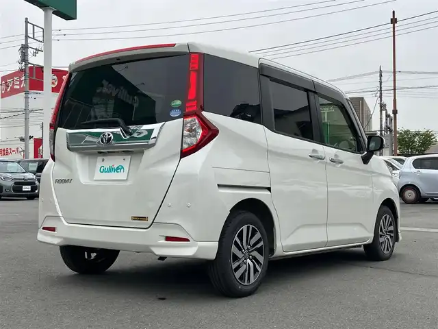 トヨタ ルーミー カスタムG 静岡県 2020(令2)年 4.5万km パールホワイトⅢ エンジンスタートボタン/スマートキー/スペアキー１本/パワーステアリング/パワーウィンドウ/オートエアコン/オートライト/オートマチックハイビーム/LEDヘッドライト/クルーズコントロール有/純正ETC2.0/純正フロアマット/純正アルミホイール/純正SDナビ（CD、DVD、BT、フルセグ）/コーナーセンサー前後/全方位カメラ/横滑り防止装置/衝突軽減システム/Wエアバック/D+N席シートヒーター/両側パワースライドドア/アイドリングスストップ/取扱説明書