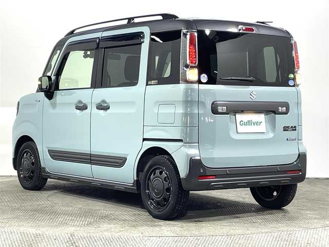 スズキ スペーシア ギア HYBRID XZターボ 大阪府 2019(令1)年 4.1万km オフブルーメタリック/ガンメタリック2トーンルーフ パナソニック大型ナビDVD/CD/AM/FMBluetoothフルセグTV全方位カメラデュアルセンサーブレーキETC両側パワースライドドアクリアランスソナープッシュスタートスマートキーシートヒーターオートライトLEDヘッドランプフォグランプヘッドアップディスプレイ電装格納ミラーレーンキープアシストルーフレールパドルシフトステアリングスイッチ