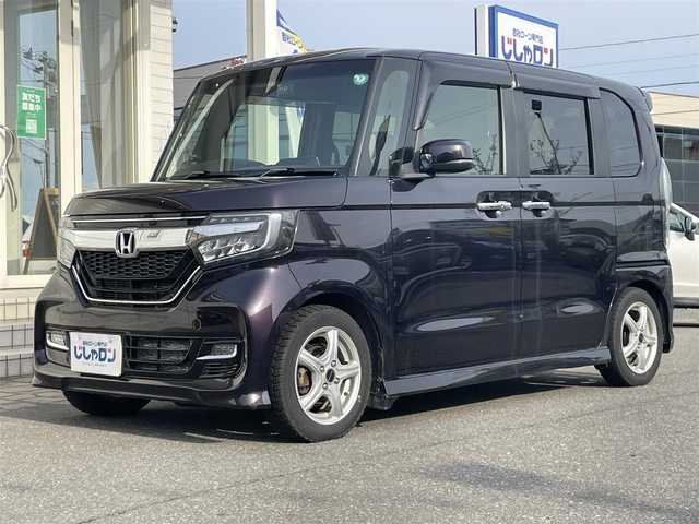 ホンダ Ｎ ＢＯＸ カスタム G L 秋田県 2017(平29)年 10.7万km プレミアムベルベットパープル・パール (株)IDOMが運営する【じしゃロン 秋田店】の自社ローン専用車両になります。こちらは現金またはオートローンご利用時の価格です。自社ローンご希望の方は別途その旨お申付け下さい/4WD/スマートキー/社外ナビ/Bカメ/ETC/片側パワスラ/シートヒーター