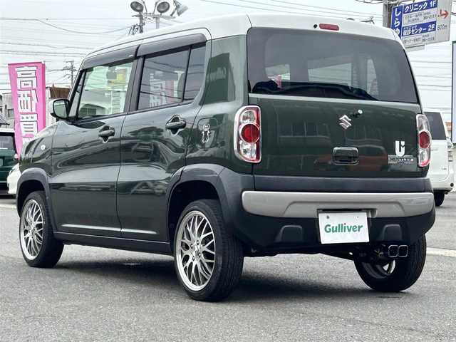 スズキ ハスラー G 愛知県 2019(令1)年 8.9万km クールカーキパールメタリック/ホワイト2トーンルーフ ワンオーナー/社外メモリナビ/フルセグテレビ/Bluetooth/アイドリングストップ/ドアバイザー/プッシュスタート/シートヒーター/レーンキープ/衝突軽減ブレーキ/社外マフラーカッター