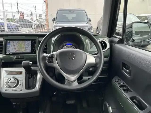 スズキ ハスラー G 愛知県 2019(令1)年 8.9万km クールカーキパールメタリック/ホワイト2トーンルーフ ワンオーナー/社外メモリナビ/フルセグテレビ/Bluetooth/アイドリングストップ/ドアバイザー/プッシュスタート/シートヒーター/レーンキープ/衝突軽減ブレーキ/社外マフラーカッター