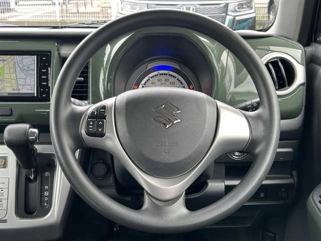 スズキ ハスラー G 愛知県 2019(令1)年 8.9万km クールカーキパールメタリック/ホワイト2トーンルーフ ワンオーナー/社外メモリナビ/フルセグテレビ/Bluetooth/アイドリングストップ/ドアバイザー/プッシュスタート/シートヒーター/レーンキープ/衝突軽減ブレーキ/社外マフラーカッター