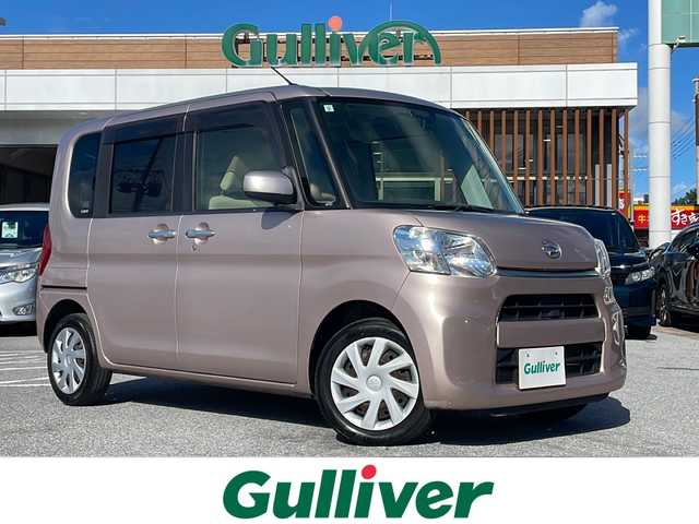 ダイハツ タント X 沖縄県 2015(平27)年 9.9万km ライトローズマイカメタリック 純正オプションナビ/フルセグＴＶ/オーディオ（Ｂｌｕｅｔｏｏｔｈ、ＤＶＤ、ＣＤ、ＳＤ）/バックカメラ/ＥＴＣ/パワースライドドア/ドライブレコーダー/オートライト/スマートキー/プッシュスタート