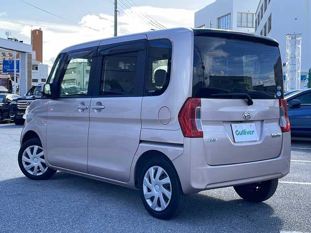 ダイハツ タント X 沖縄県 2015(平27)年 9.9万km ライトローズマイカメタリック 純正オプションナビ/フルセグＴＶ/オーディオ（Ｂｌｕｅｔｏｏｔｈ、ＤＶＤ、ＣＤ、ＳＤ）/バックカメラ/ＥＴＣ/パワースライドドア/ドライブレコーダー/オートライト/スマートキー/プッシュスタート