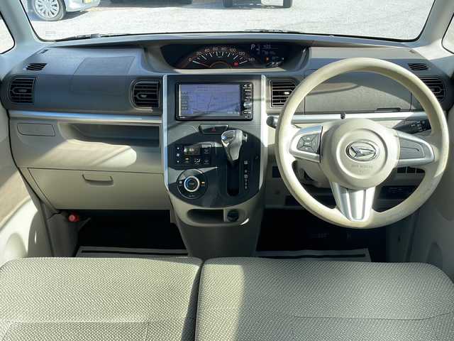 ダイハツ タント X 沖縄県 2015(平27)年 9.9万km ライトローズマイカメタリック 純正オプションナビ/フルセグＴＶ/オーディオ（Ｂｌｕｅｔｏｏｔｈ、ＤＶＤ、ＣＤ、ＳＤ）/バックカメラ/ＥＴＣ/パワースライドドア/ドライブレコーダー/オートライト/スマートキー/プッシュスタート