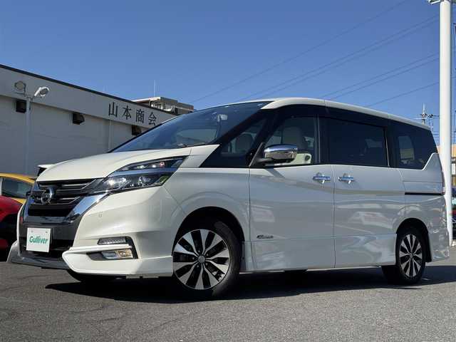 日産 セレナ ハイウェイスター Vセレクション 千葉県 2018(平30)年 4.1万km ブリリアントホワイトパール 衝突軽減ブレーキ/レーンキープアシスト/コーナーセンサー/クルーズコントロール/純正SDナビ(MM317D-W)/フルセグTV/Bluetooth/全方位カメラ/ETC/両側パワースライドドア/プッシュスタート/スマートキー/LEDヘッド/オートライト/ドアバイザー/電動格納/ウインカーミラー/フロアマット/純正アルミホイール/取扱説明書