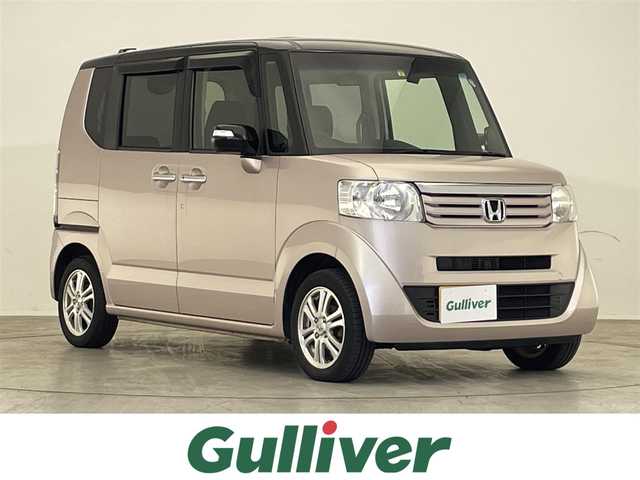 ホンダ Ｎ ＢＯＸ 2トーン G Lパッケージ 滋賀県 2014(平26)年 7.7万km チェリーシェルピンクメタリック 禁煙車/純正ナビ/（CD/DVD/ワンセグTV/SD/BT/FM/AM）/バックカメラ/前後ドライブレコーダー/ETC/片側パワースライドドア/純正フロアマット