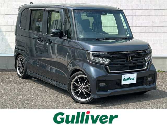 ホンダ Ｎ ＢＯＸ カスタム L ターボ スタイル+ブラック 福島県 2022(令4)年 2.3万km メテオロイドグレーメタリック TEIN車高調　ALPINEナビ（TV/CD/DVD/ラジオ/Bluetooth）　パドルシフト　ステアリングスイッチ　純正LEDヘッドライト　純正LEDフォグランプ　無限（MUGEN）フロアマット　革巻きハンドル　前席シートヒーター　ハーフレザーシート　コーナーセンサー　ETC　横滑り防止　衝突軽減ブレーキ　レーンキープアシスト　ECONモード　電子パーキングブレーキ　オートホールドミラー型前後ドラレコ（KENWOOD）　クルーズコントロール（追従有）　社外（Trecious）16incAW　RAZOアクセルペダル（GT SPEC PEDAL）　無限（MUGEN）ドアミラー　無限（MUGEN）ドアノブカバー