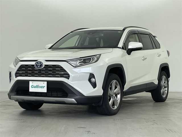 トヨタ ＲＡＶ４ ハイブリットG 群馬県 2021(令3)年 3.5万km ホワイトパールクリスタルシャイン 純正9インチディスプレイオーディオ/・AM/FM/USB/Bluetooth/AppleCarPlay/AndroidAuto/フルセグTV/パノラミックビューモニター/パワーバックドア/トヨタセーフティセンス/・プリクラッシュセーフティシステム/・レーントレーシングアシスト/・アダプティブハイビームシステム/・レーダークルーズコントロール/ブラインドスポットモニター/パーキングサポートブレーキ(前後静止物/後方接近車両)/先行車発進告知機能/前席シートヒーター/ステアリングヒーター/運転席パワーシート/メモリー機能付き