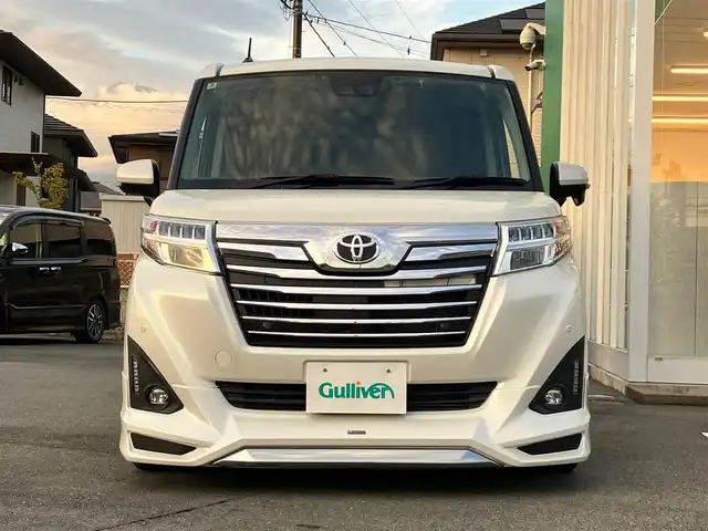 トヨタ ルーミー カスタムG－T 静岡県 2019(平31)年 7.4万km パールホワイトⅢ アルパイン9インチディスプレイオーディオ/モデリスタエアロ（F.S.R）/バックカメラ/ドライブレコーダー/ETC/デジタルインナーミラー/エンジンスタートボタン/パワーステアリング/パワーウィンドウ/アイドリングストップ/スマートキー/スペアキー1本/オートエアコン/クルーズコントロール/USB入力端子/純正フロアマット/D席N席シートヒーター/両側パワースライドドア/純正アルミホイール/ABS/横滑り防止装置/コーナーセンサー前後/レーンキープアシスト/オートライト/オートマチックハイビーム/LEDヘッドライト/Wエアバック/衝突軽減システム/デジタルインナーミラー