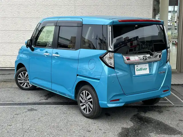 ダイハツ トール カスタムG 兵庫県 2022(令4)年 1.9万km ターコイズブルーマイカメタリック 純正ナビ（NMZN-W72D）/　　（AM/FM/CD/DVD/BT/USB)/フルセグTV/スマートアシスト/バックカメラ/プッシュスタート/プリクラッシュ/横滑り防止装置/アイドリングストップ/ステアリングリモコン/レーダークルーズコントロール/ビルドインETC/電動パーキングブレーキ/オートホールド/両側パワースライドドア/純正フロアマット/ドアバイザー/コーナーセンサー/LEDヘットライト/純正14インチアルミホイール/取扱説明書/保証書