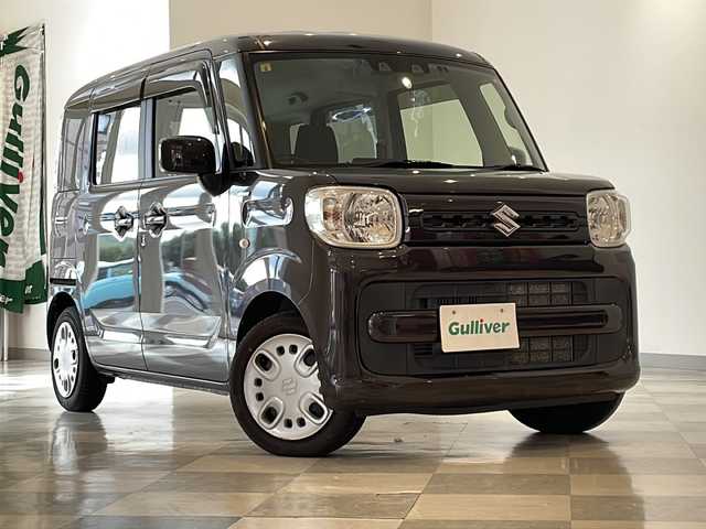 スズキ スペーシア HYBRID G 福井県 2020(令2)年 5.5万km アーバンブラウンパールメタリック SOLING6.75インチナビ/ワンセグTV/BT/CD/DVD/USB/バックカメラ/セーフティサポート/・デュエルカメラブレーキサポート/・車線逸脱警報/・ハイビームアシスト/リヤパーキングセンサー/ETC/オートライト/両側スライドドア/プッシュスタート/スマートキー×2